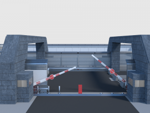 modular compound fence 3D 모델