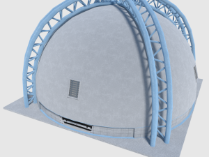 medical research science building - game ready 3Dモデル