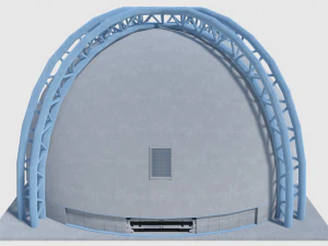 medical research science building - game ready 3D Model