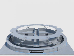 medical research science building - game ready 3D Model