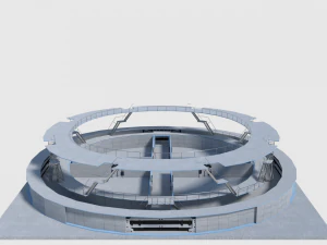 medical research science building - game ready 3D Model