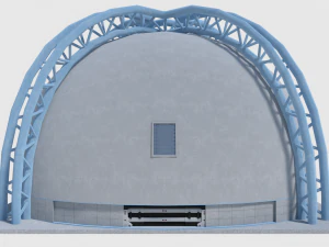 medical research science building - game ready 3D Model