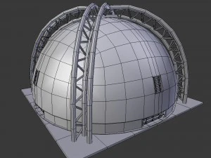 medical research science building - game ready 3D Model