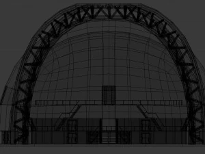 medical research science building - game ready 3D Model
