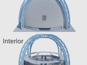medical research science building - game ready 3D Model