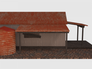 rusty old shack - game ready 3D Модель