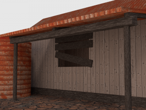 rusty old shack - game ready 3D Модель