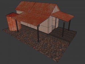 rusty old shack - game ready 3D Модель