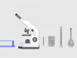 gedung medis dengan alat peraga - paket level permainan Model 3D