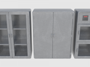 medical building with props - game level pack 3D Model