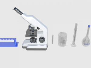 gedung medis dengan alat peraga - paket level permainan Model 3D