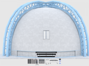 medical building with props - game level pack 3D Model
