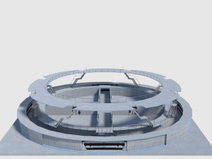 medical building with props - game level pack 3D Model