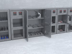 medical building with props - game level pack 3D Model