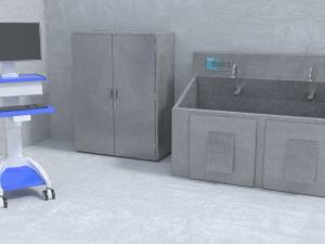 medical building with props - game level pack 3D Model