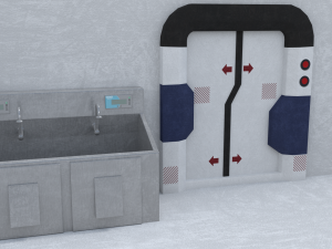 medical building with props - game level pack 3D Model