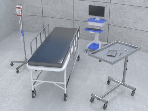medical building with props - game level pack 3D Model