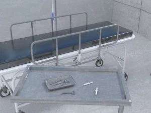 gedung medis dengan alat peraga - paket level permainan Model 3D