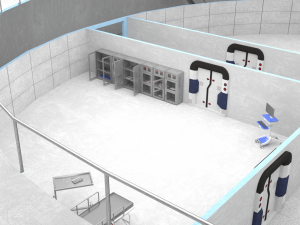 medical building with props - game level pack 3D Model