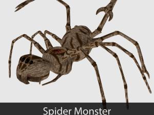 spider monster - game ready 3D मॉडल