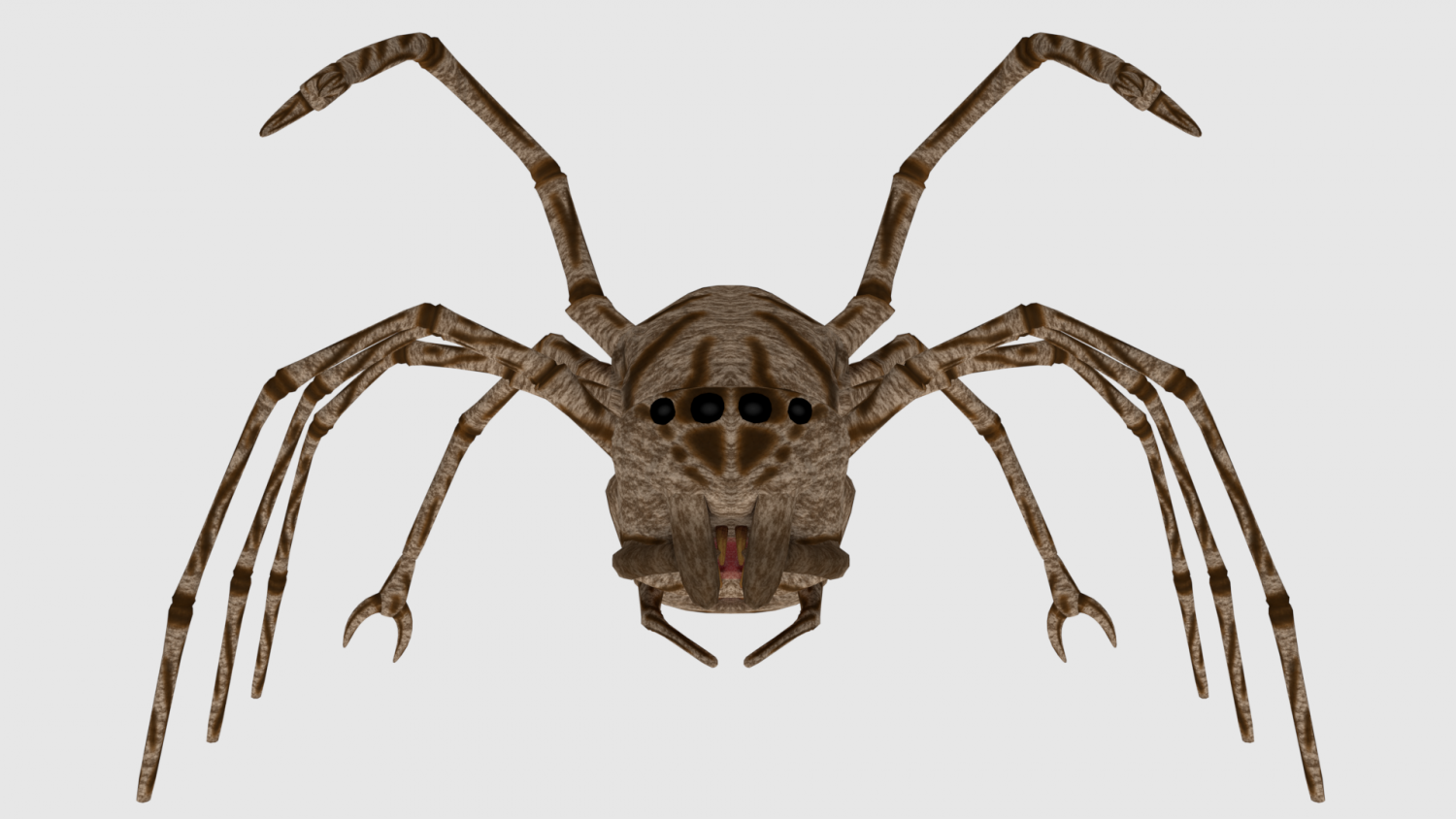 To continue... spider monster - game ready Model 3D. 
