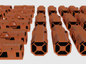 transport container - game ready 3D Model