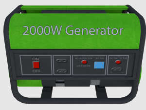 power generator - game ready Modèle 3D