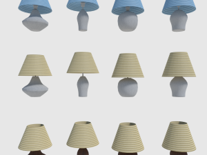 lamp set - game ready 3D Model