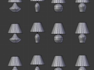 lamp set - game ready 3D 模型