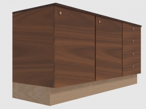 cabinet 1 - game ready Modèle 3D