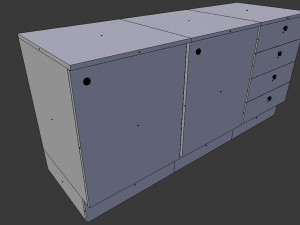 cabinet 1 - game ready Modèle 3D