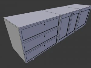 cabinet 2 - game ready 3D Model