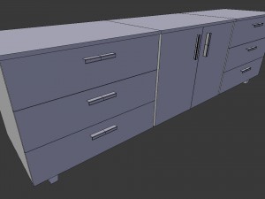 cabinet 3 - game ready 3D 모델