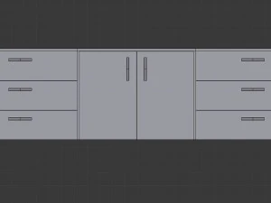 cabinet 3 - game ready 3D Model