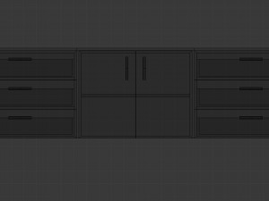 cabinet 3 - game ready 3D 모델