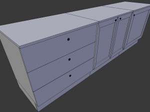 cabinet 4 - game ready 3D Model