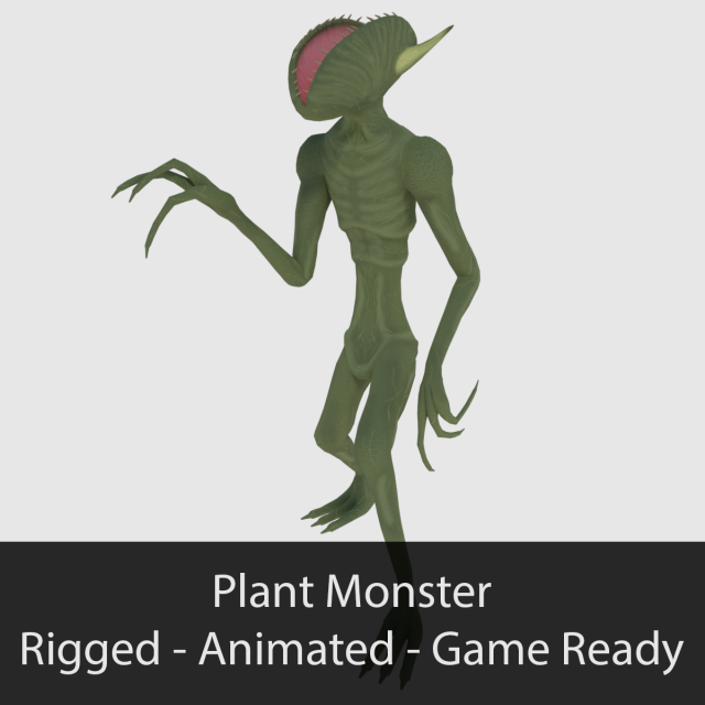 plant monster - game ready 3D Model .c4d .max .obj .3ds .fbx .stl .blend 