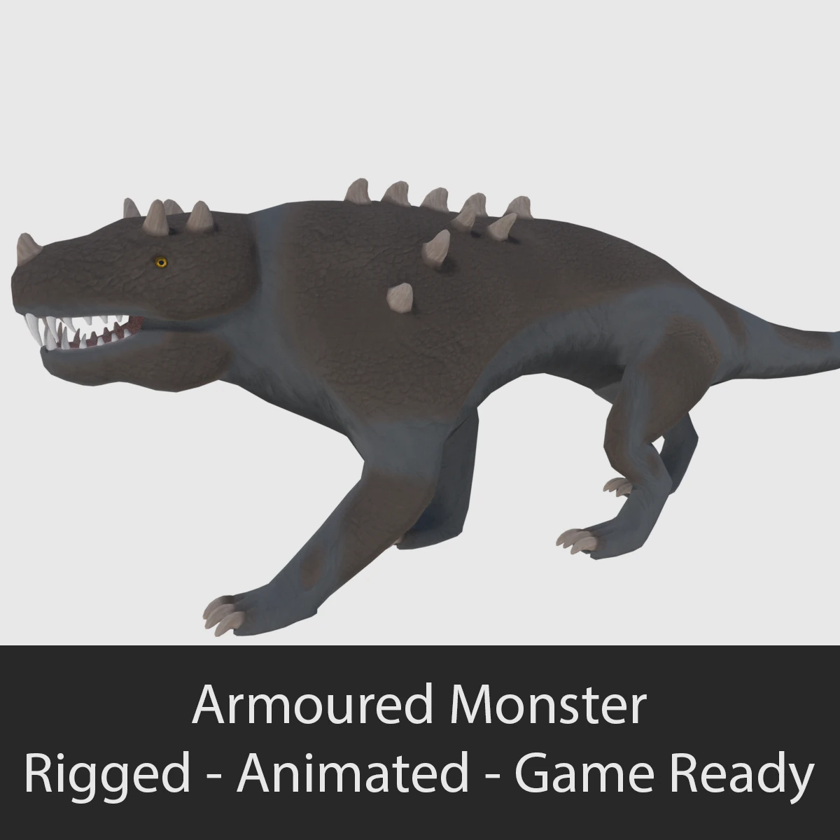 armoured monster - game ready 3D Model .c4d .max .obj .3ds .fbx .stl .blend