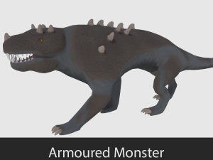 armoured monster - game ready Modèle 3D