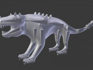 armoured monster - game ready 3D Model