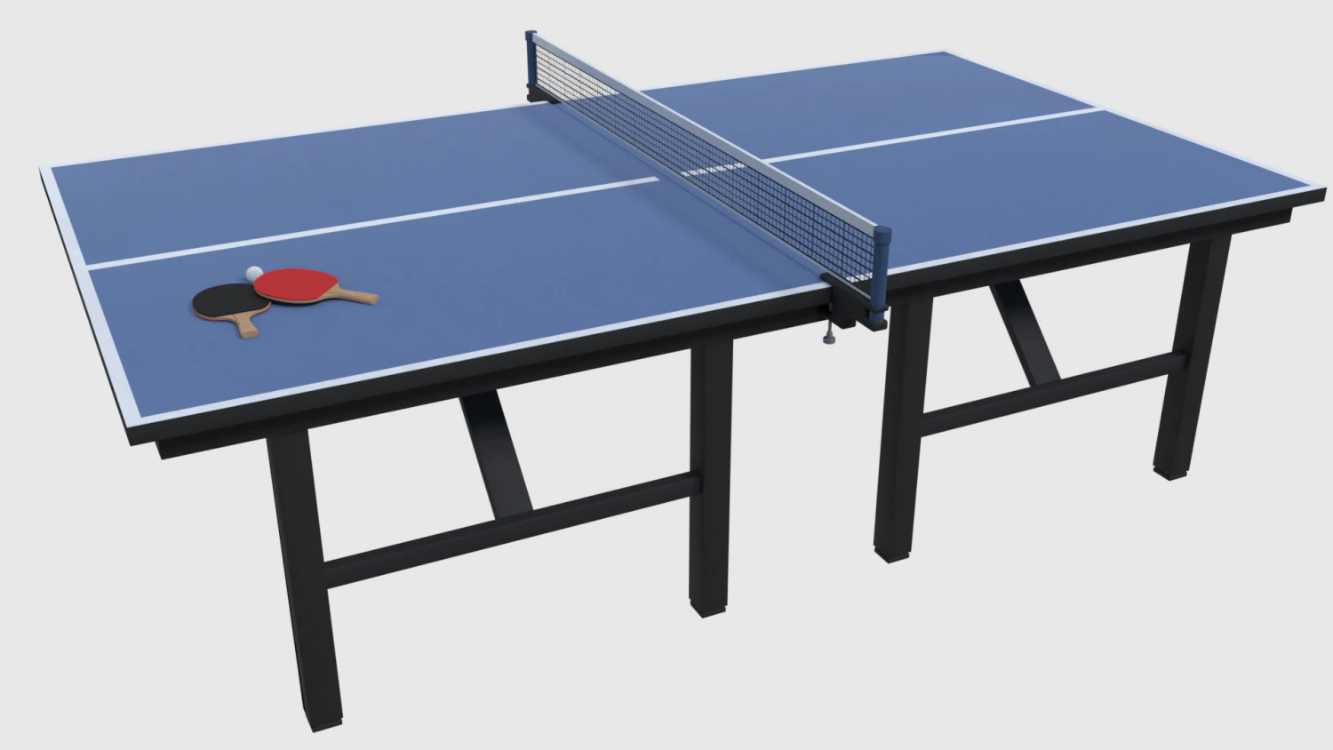 table tennis set - game ready 3D Model .c4d .max .obj .3ds .fbx .stl .blend