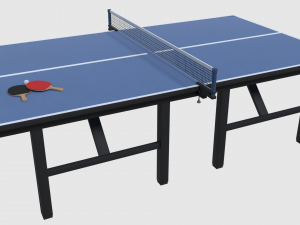 table tennis set - game ready 3D Model