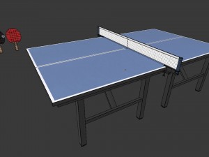table tennis set - game ready Model 3D
