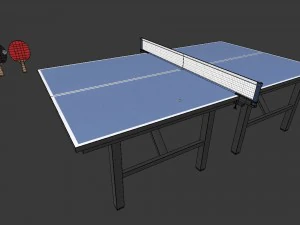 table tennis set - game ready 3D Model