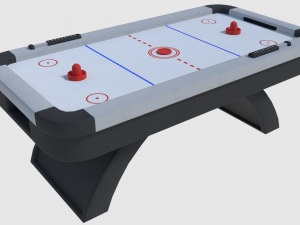 air hockey - game ready 3D मॉडल
