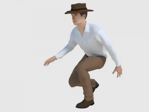 cowboy character - game ready 3D Model