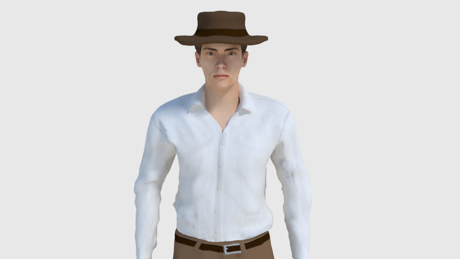 cowboy character - game ready 3D Model .c4d .max .obj .3ds .fbx .stl .blend 