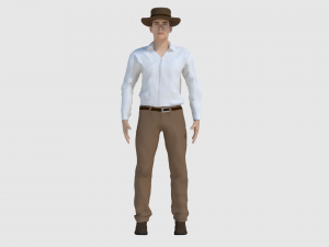 cowboy character - game ready 3D Model