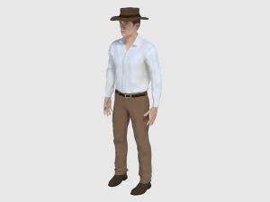 cowboy character - game ready 3D Model