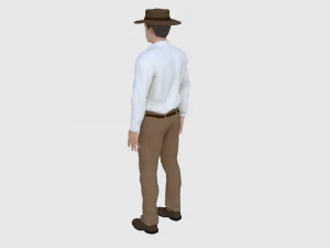 cowboy character - game ready 3D Model